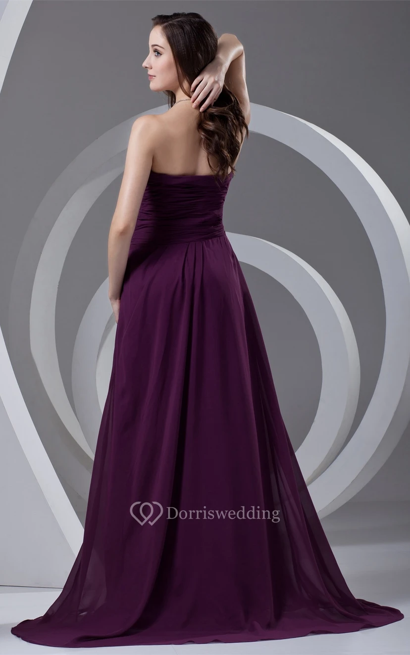 Stunning Ruffled Sweetheart a Line Sleeveless Chiffon Special Occasion Dresses view 5