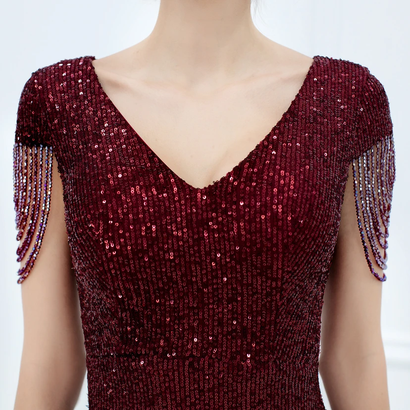 Evening Dress For Women Elegant Banquet Temperament Long Sequins Aura Queen Fishtail Slim view 7