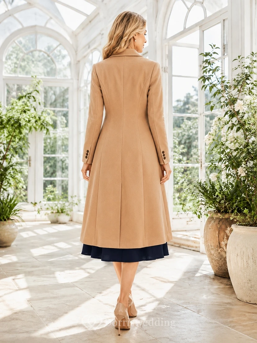 Dark Navy V-Neck Sleeveless Chiffon Coat A-Line Mother Dress view 2