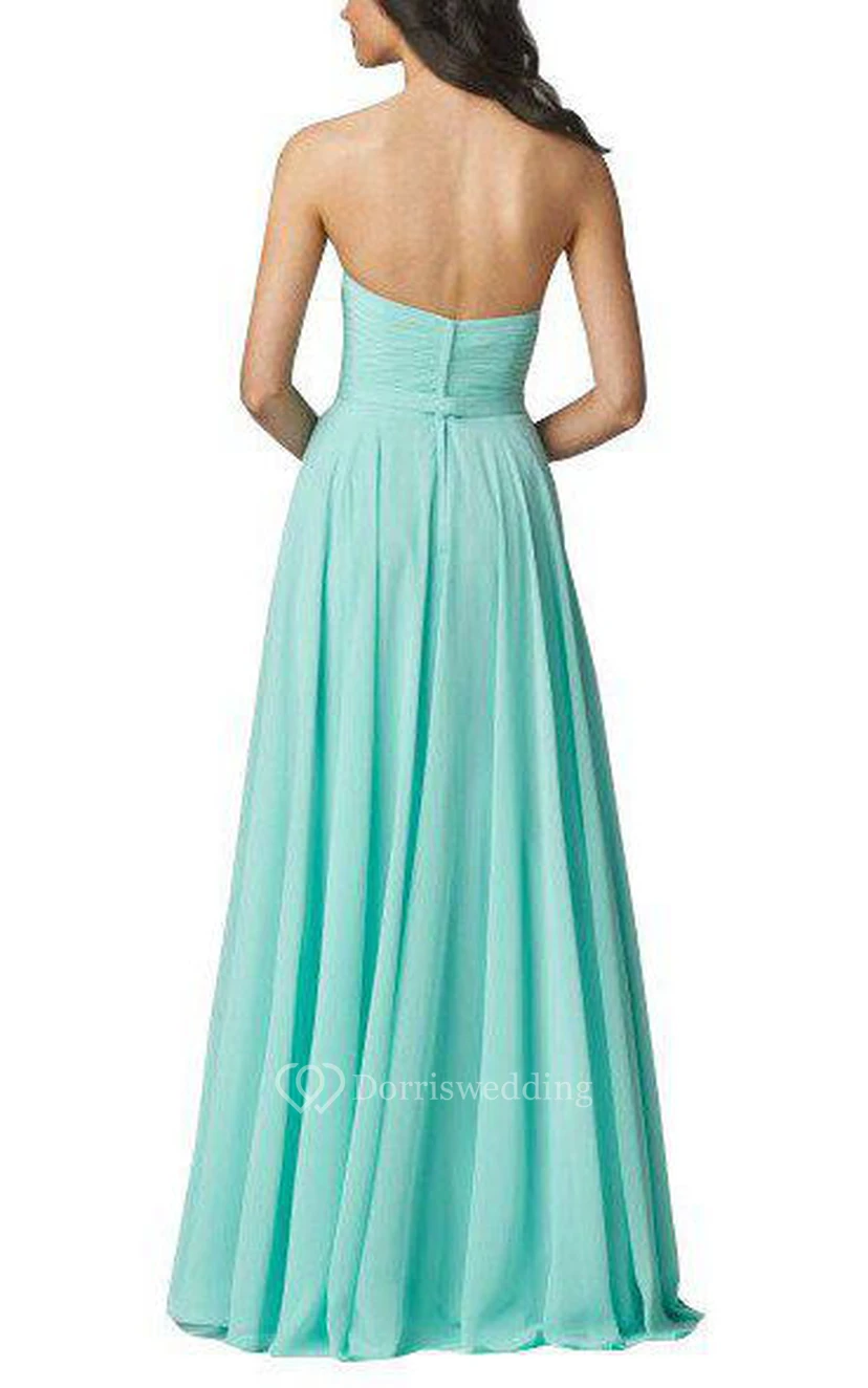 Sweetheart A-line Chiffon Bridesmaid Dress with Ruching view 2
