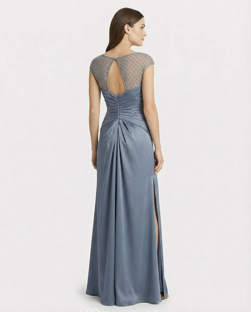Keyhole Back Front Slit Mother of the Bride view 2