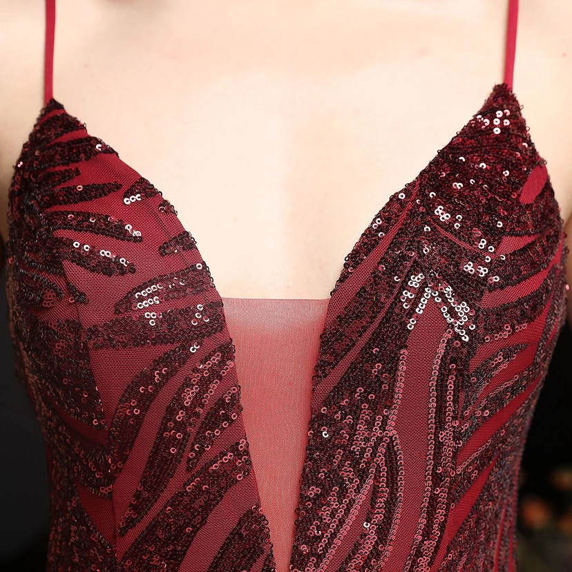 Sequined Fishtail Long Dress Performance Internet Celebrity Event Banquet Car Model Etiquette Evening Dress view 7
