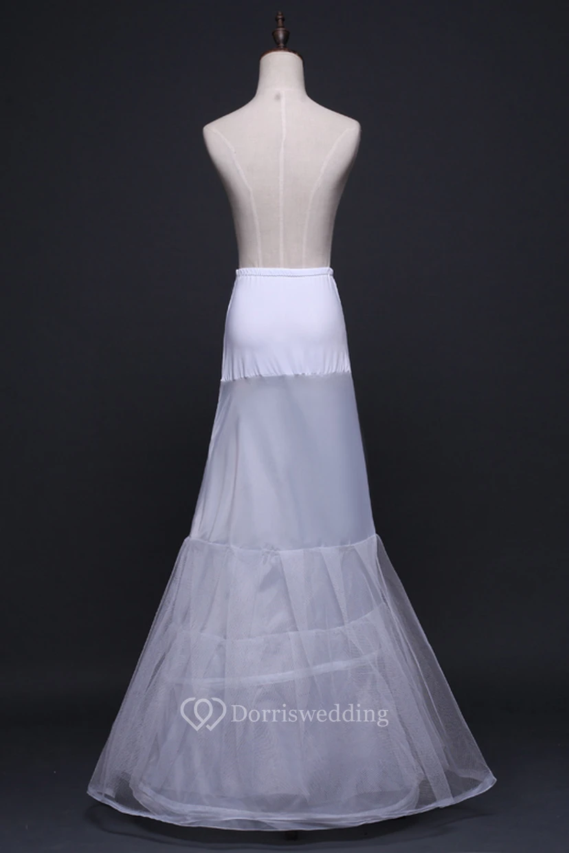 New Fishtail Wedding Petticoat with Elastic Belt Thickening Mesh Yarn Trailing Wedding Dress Accessories view 3