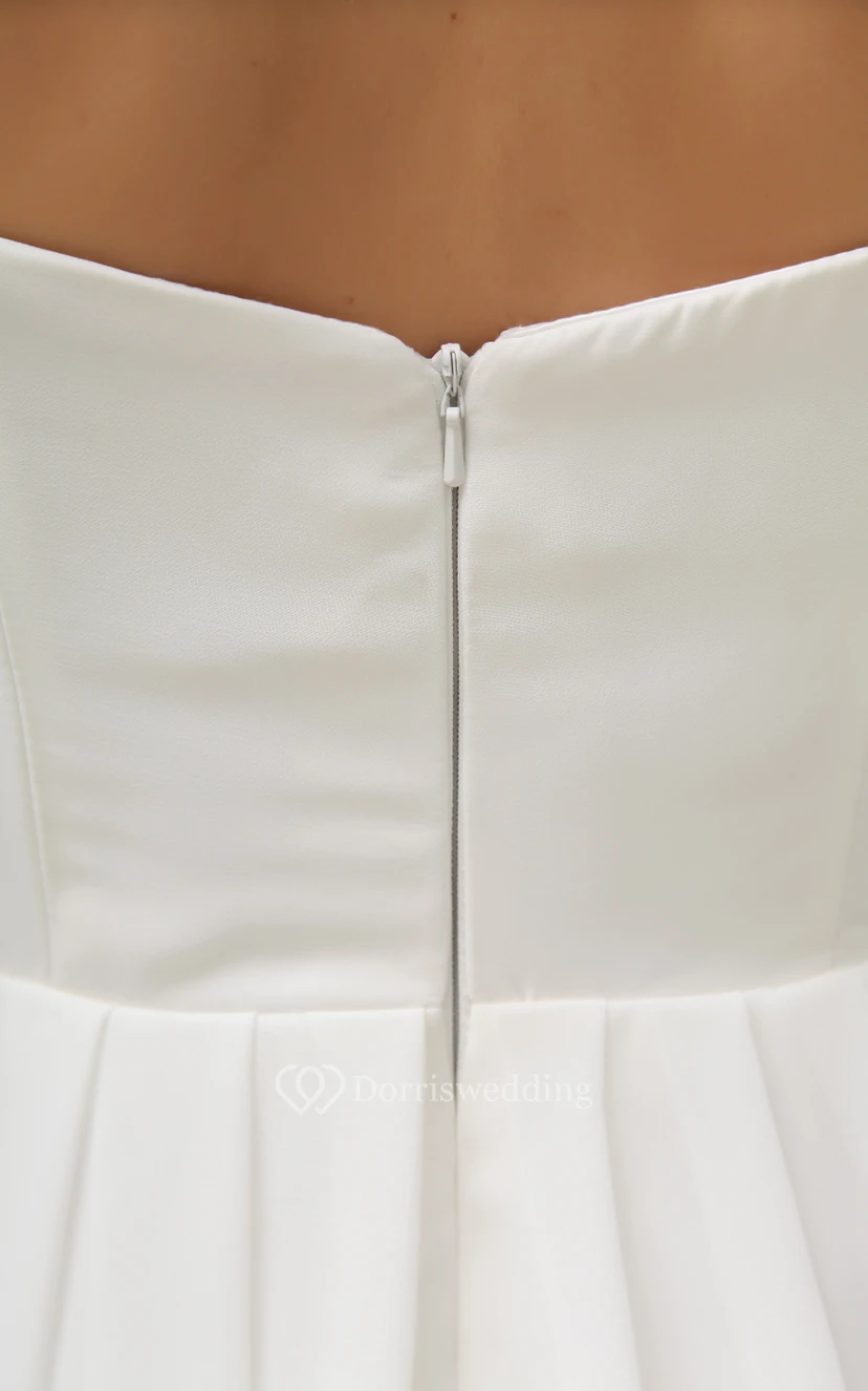 Chiffon Spaghetti-Strap Short Dress With Beading view 2