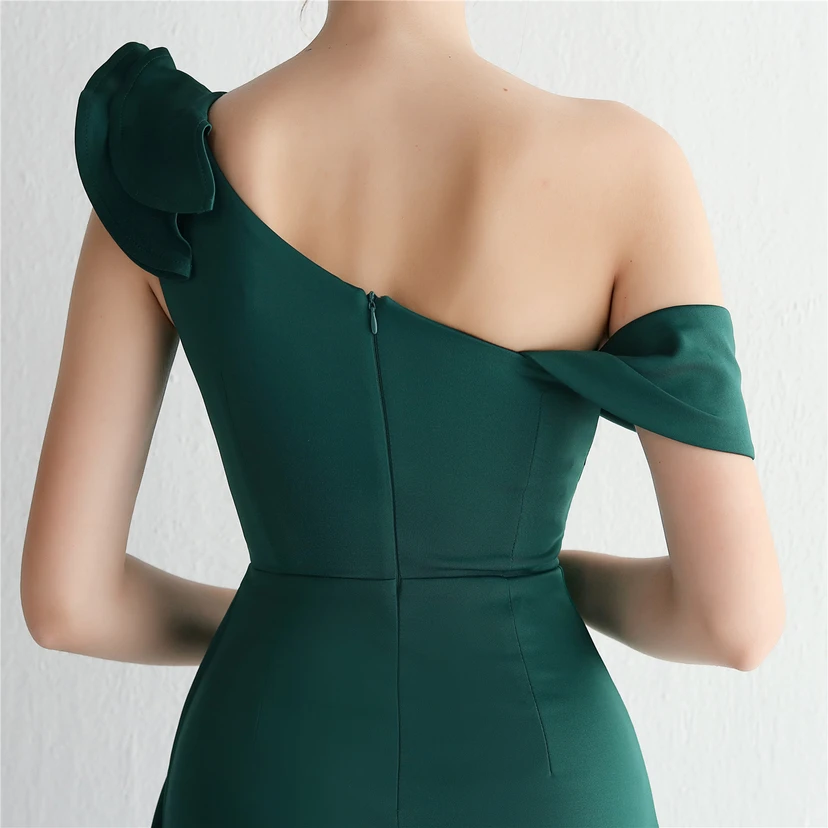 6 Farben One Shoulder Bankett Abendkleid Mode Party Langes Elegantes Schlankes Sexy Meerjungfrauenkleid view 27