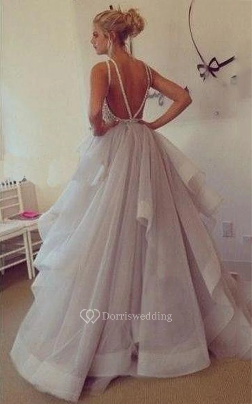 Robe longue sans manches en mousseline à corsage en dentelle view 2