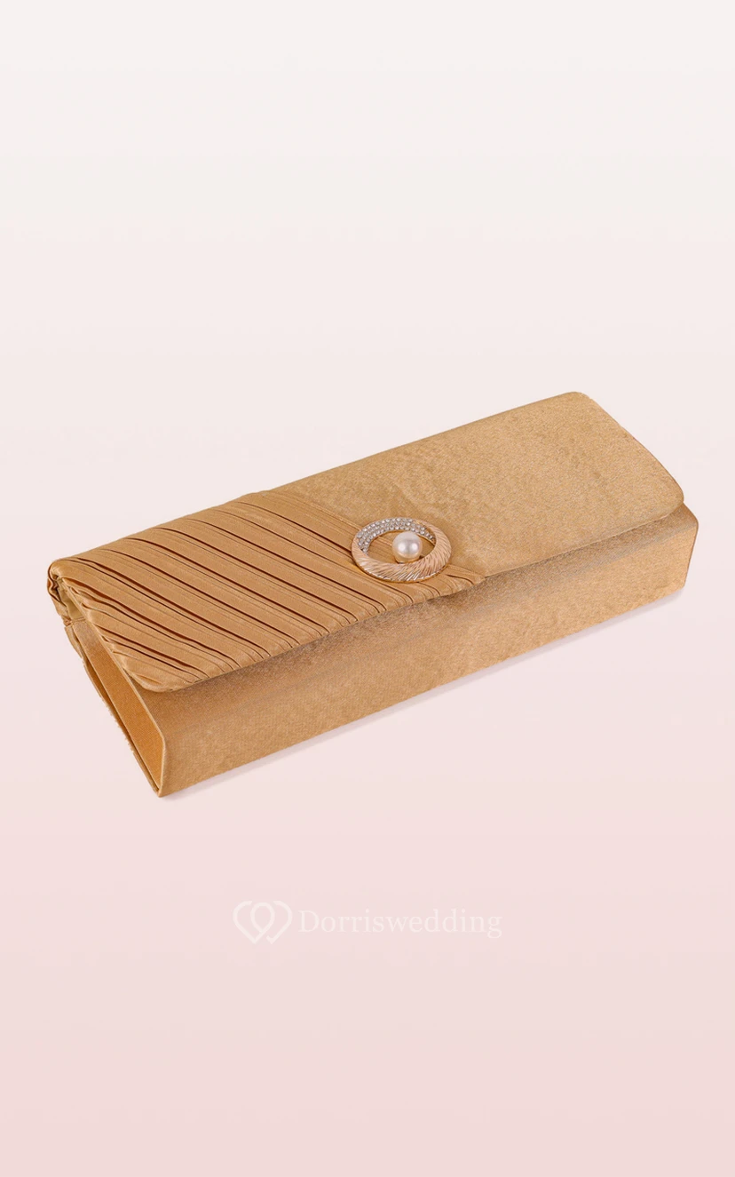 Satin Clutch with Pearl view 6