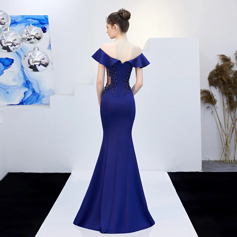 Robe de mariée longue rouge asymétrique à une épaule, coupe sirène, idéale pour un banquet ou une soirée de mariage. view 22