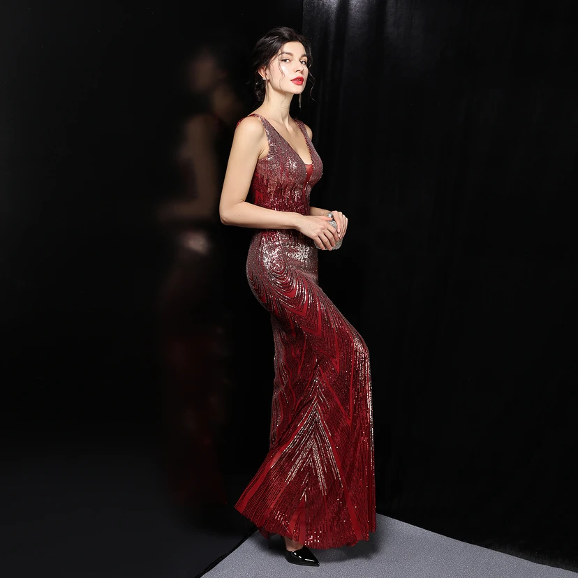 Fairy Dream Celebrity Party Party Evening Sexy Long Slim Toast Bride view 38