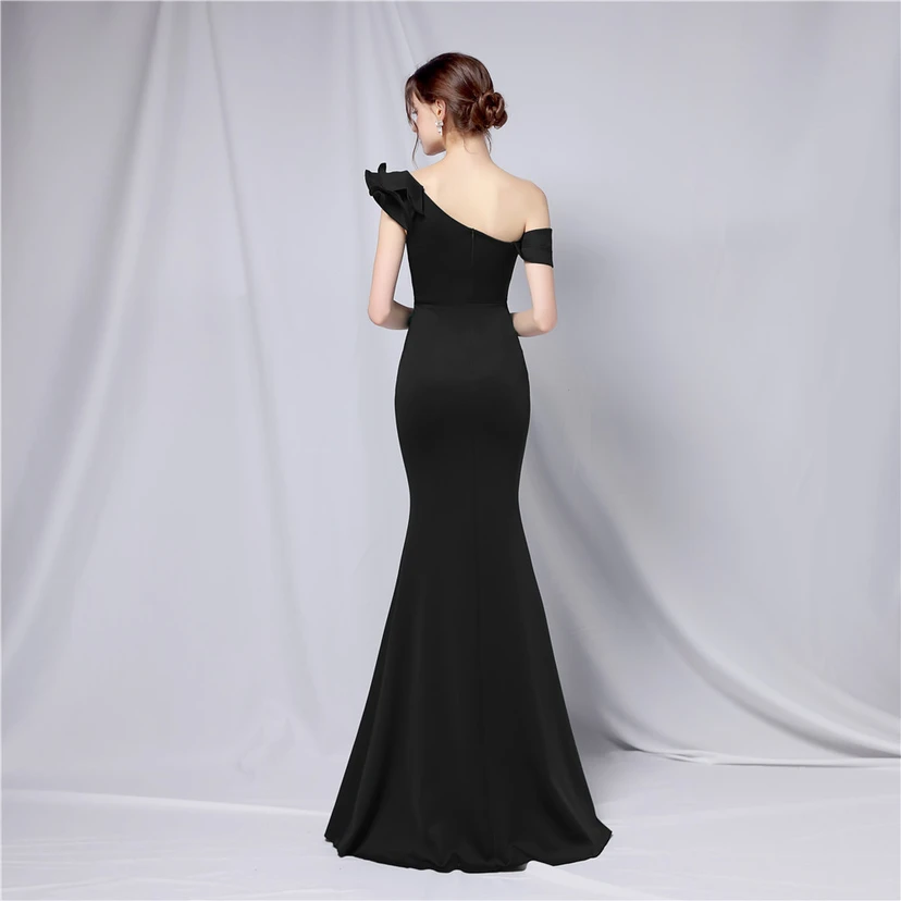 Sechsfarbiges, einseitig schulterfreies Abendkleid für festliche Anlässe, langes, elegantes, figurbetontes und sexy Meerjungfrauenkleid view 47