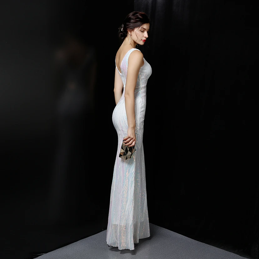 Fairy Dream Celebrity Party Party Evening Sexy Long Slim Toast Bride view 6