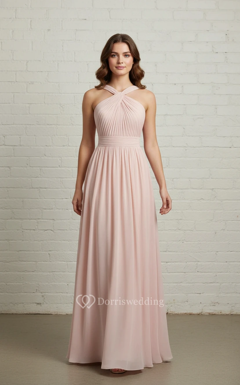 The Classic Pleated Strap Gown view 2