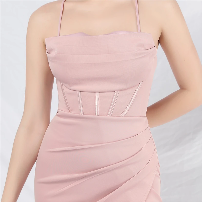 Vestido de noche de alta gama con tirantes y chaleco tipo espina de pescado Palace view 35
