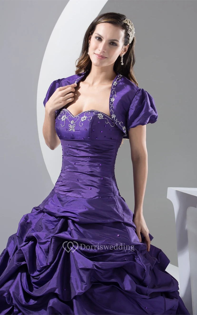 Sweetheart Pick-Up Bolero and Ball-Gown With Embroideries view 3