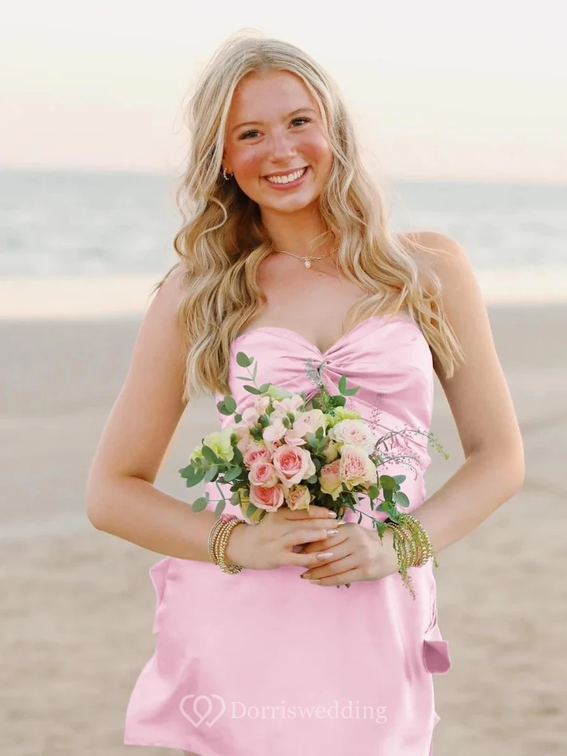 Mint Green Strapless Twist Front Dress view 7