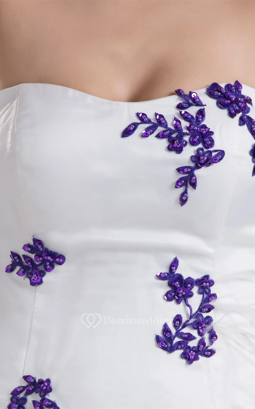 Sweetheart Ruffled Wrap and Ball-Gown With Lace view 2