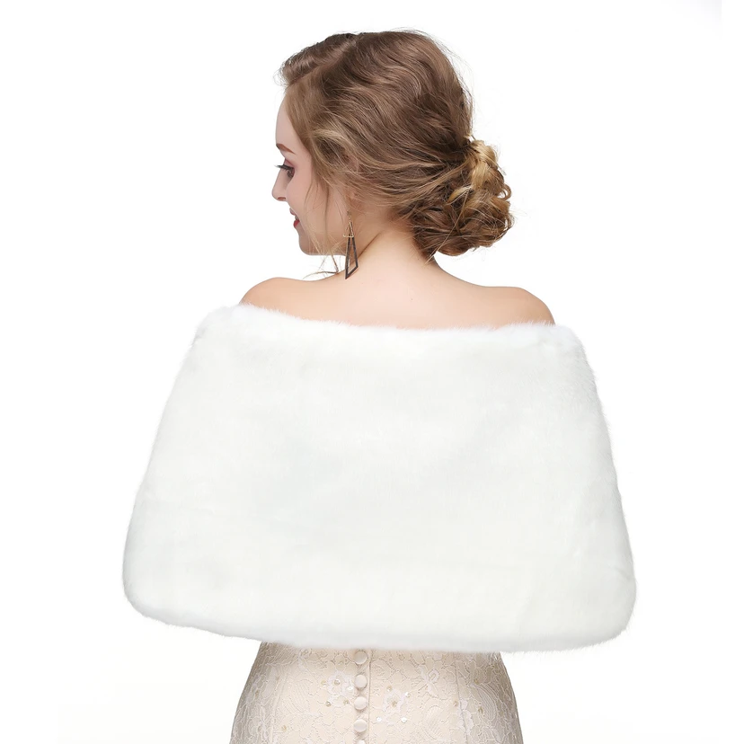 Bridal Winter Warm Wool Cape High-End Fur Wedding Dress Fox Fur Waistcoat view 20