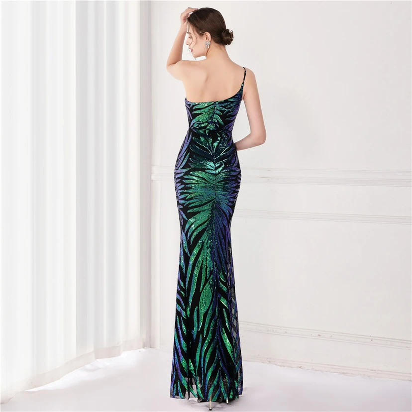 New Sequin Sequin Fairy Celebrity Party Party Evening Dress Sexy Long Toast Dress Bride view 18