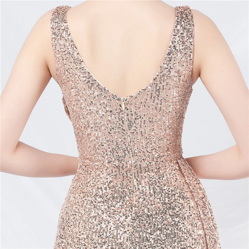 Cross-Border Dress Sequined Ribbon Long Evening Dress view 17
