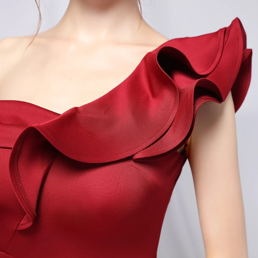 Sechsfarbiges, einseitig schulterfreies Abendkleid für festliche Anlässe, langes, elegantes, figurbetontes und sexy Meerjungfrauenkleid view 62
