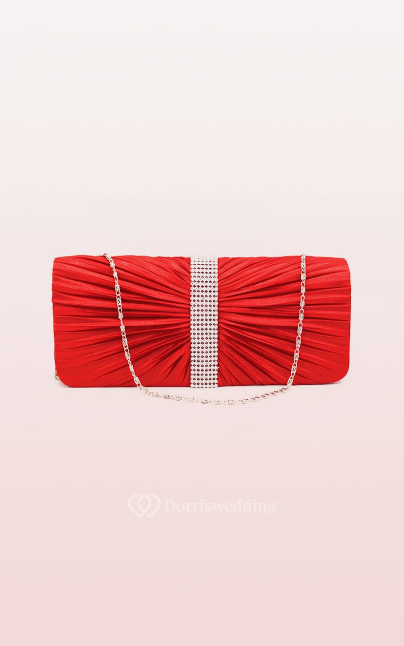 Ruching Rhinestone Handbag view 10