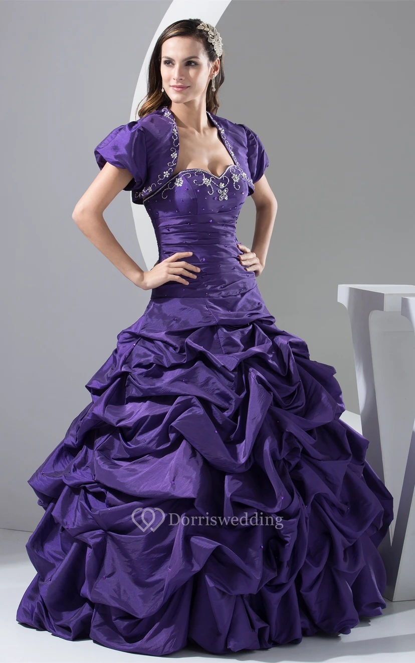 Sweetheart Pick-Up Bolero and Ball-Gown With Embroideries view 4