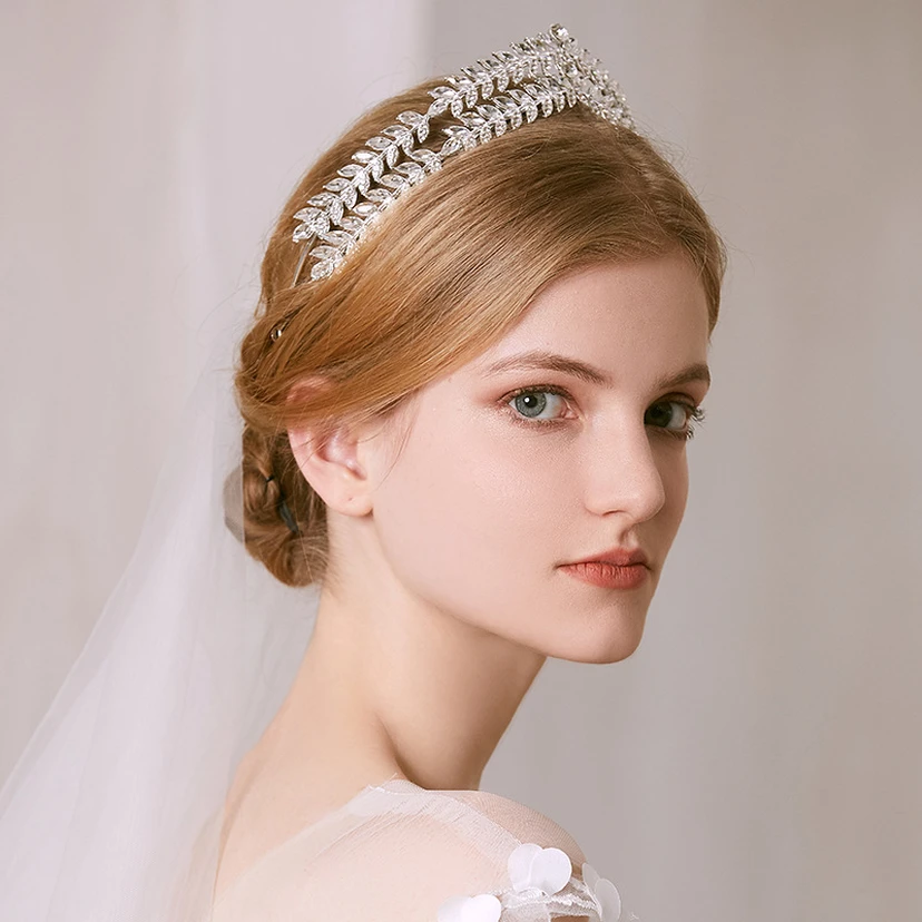 Royal Princess Rhinestone Bridal Crown view 4
