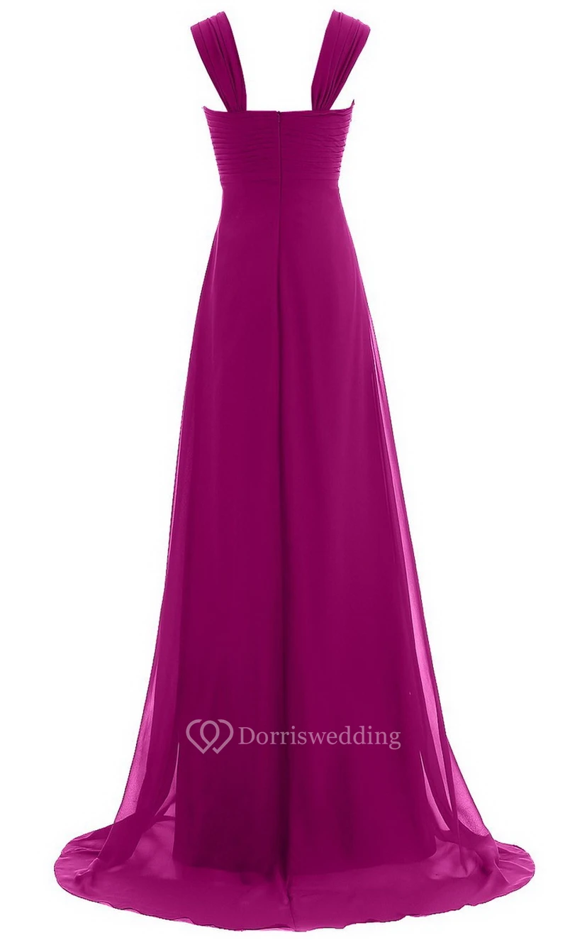 Sweetheart Beading Sweep Train With Zipper Back view 2