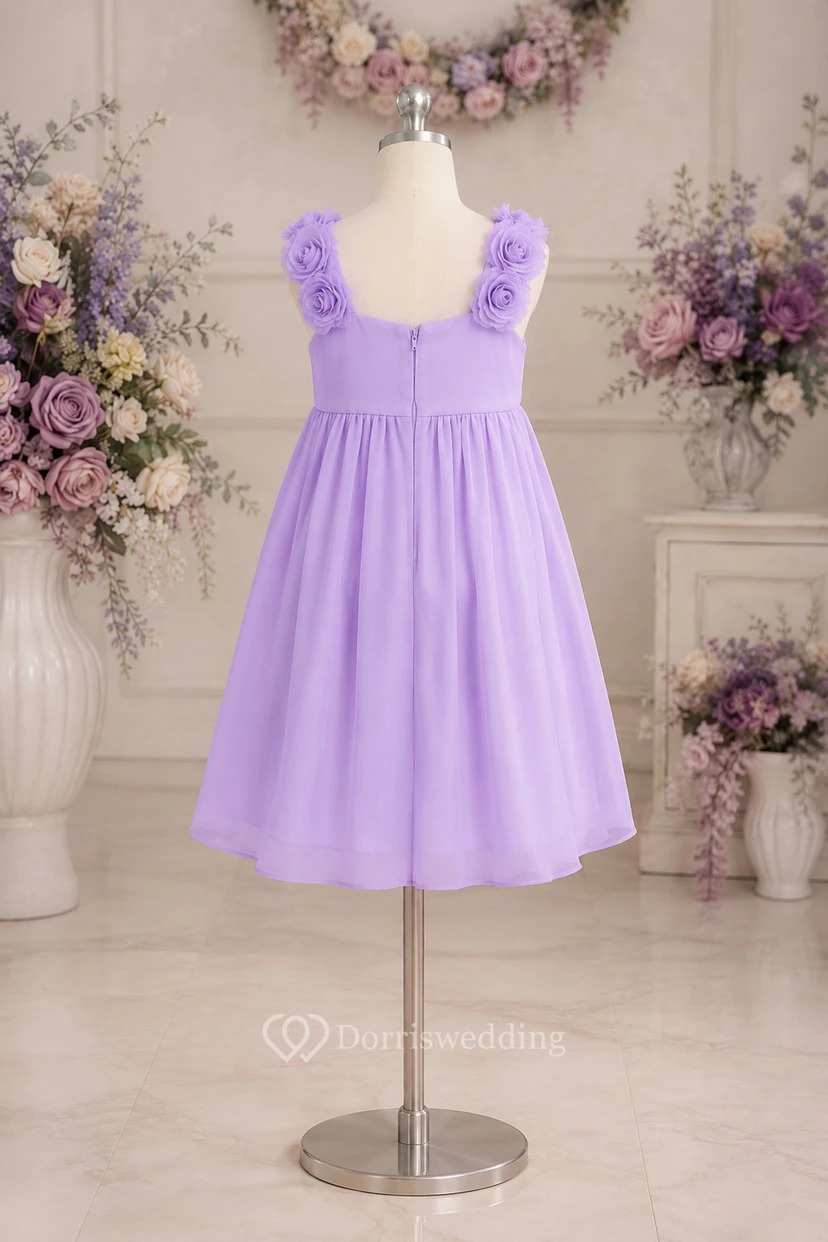 Knee-Length Sleeveless Chiffon Flower Girl Dress view 10