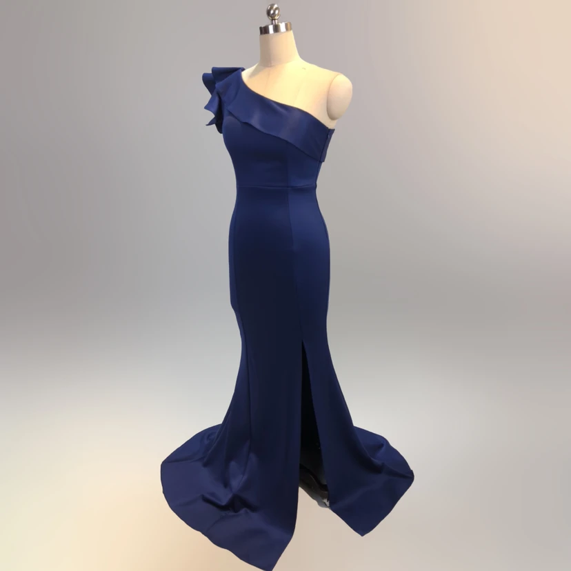 Vestido de noche elegante y distinguido para banquetes, color rosa, largo, sexy y ajustado, estilo cola de pez. view 58