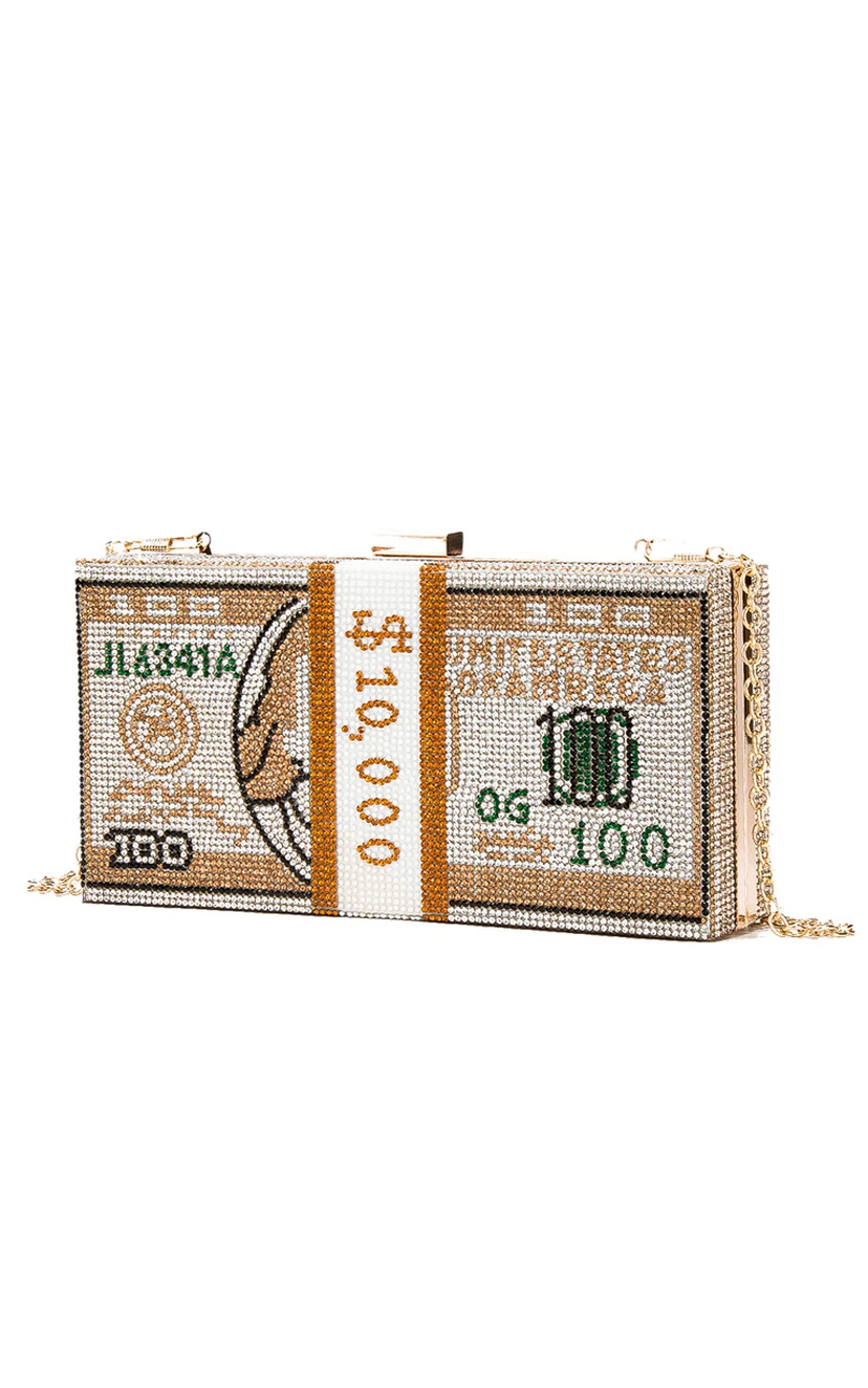 Crystal Metal Snap Clutch view 2