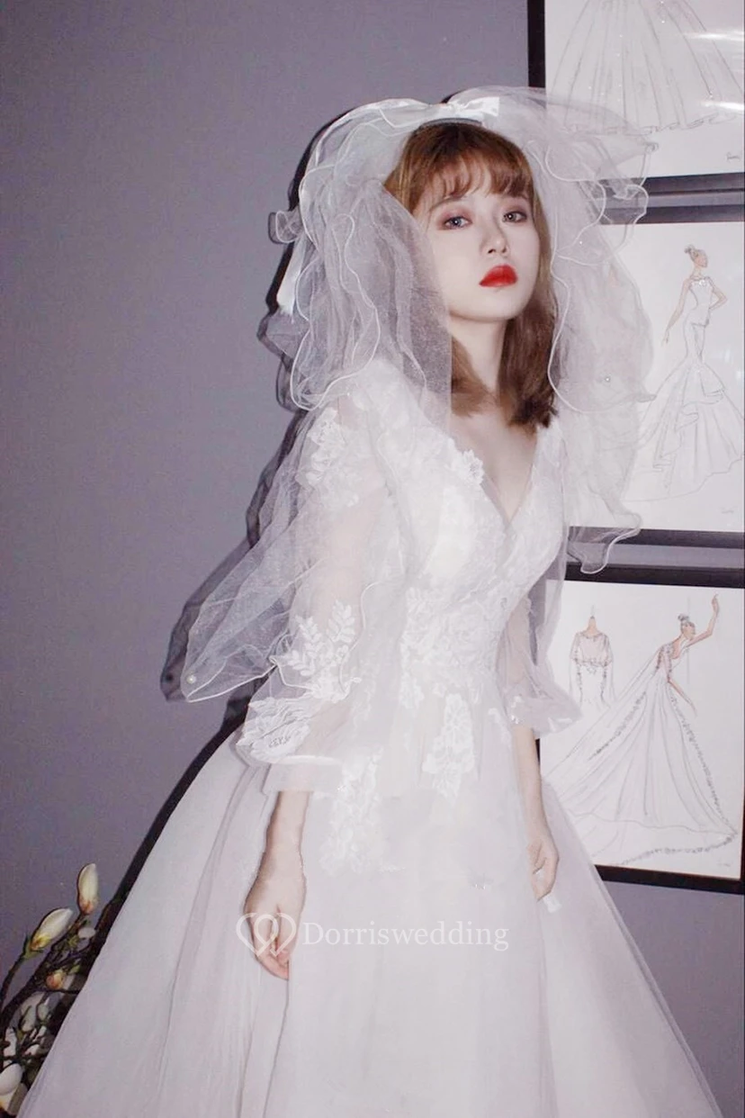 Soft Puffy Tulle Wedding Veil Multiple Layers view 2