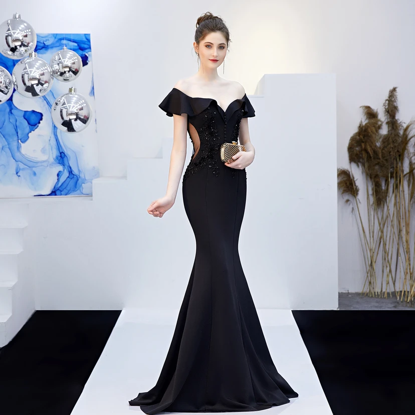 Robe de mariée longue rouge asymétrique à une épaule, coupe sirène, idéale pour un banquet ou une soirée de mariage. view 19