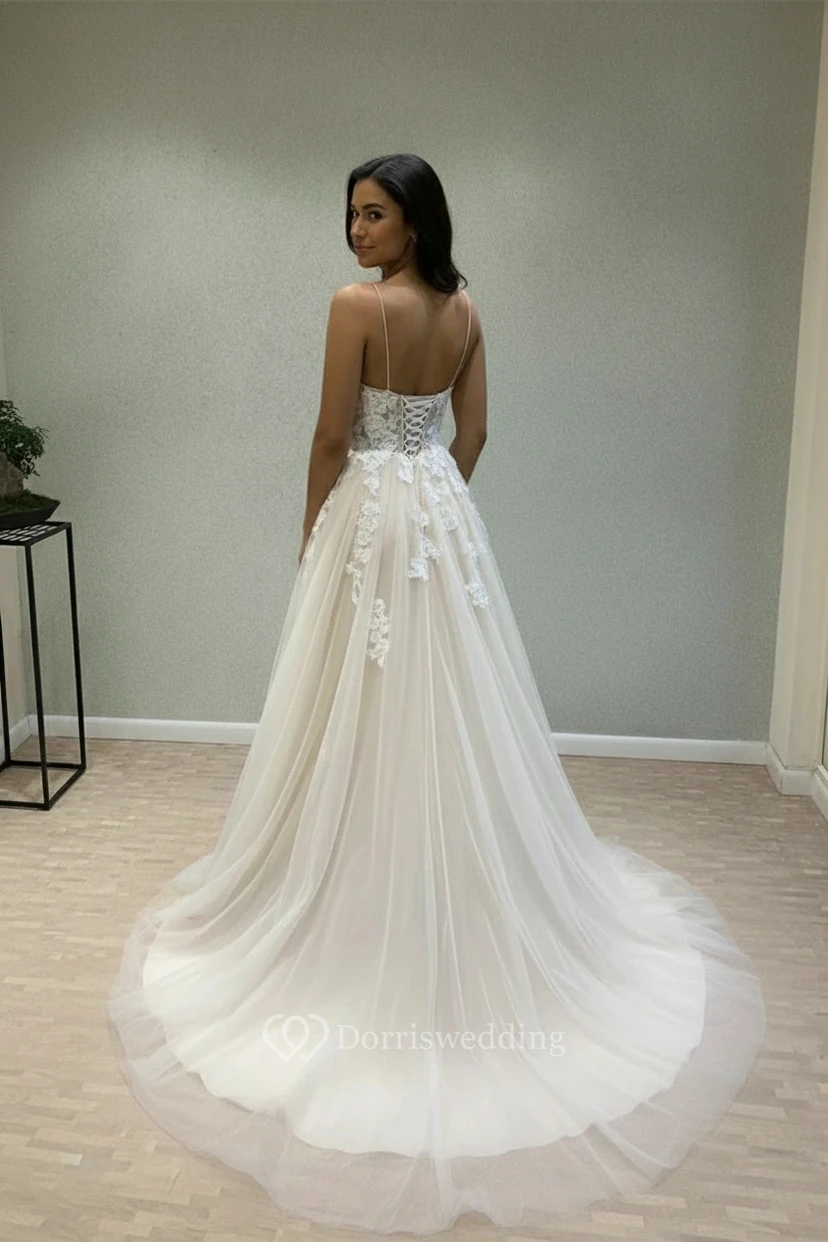 Robe de mariée sexy à corset dos nu pour jardin view 2