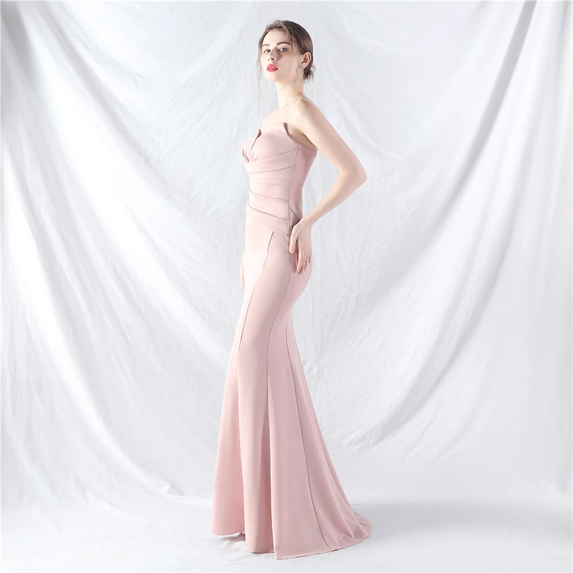 Craft Dress Sexy Off-Shoulder Wrapped Chest Satin Evening Dress view 43