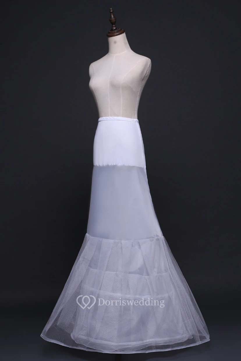 New Fishtail Wedding Petticoat with Elastic Belt Thickening Mesh Yarn Trailing Wedding Dress Accessories view 2