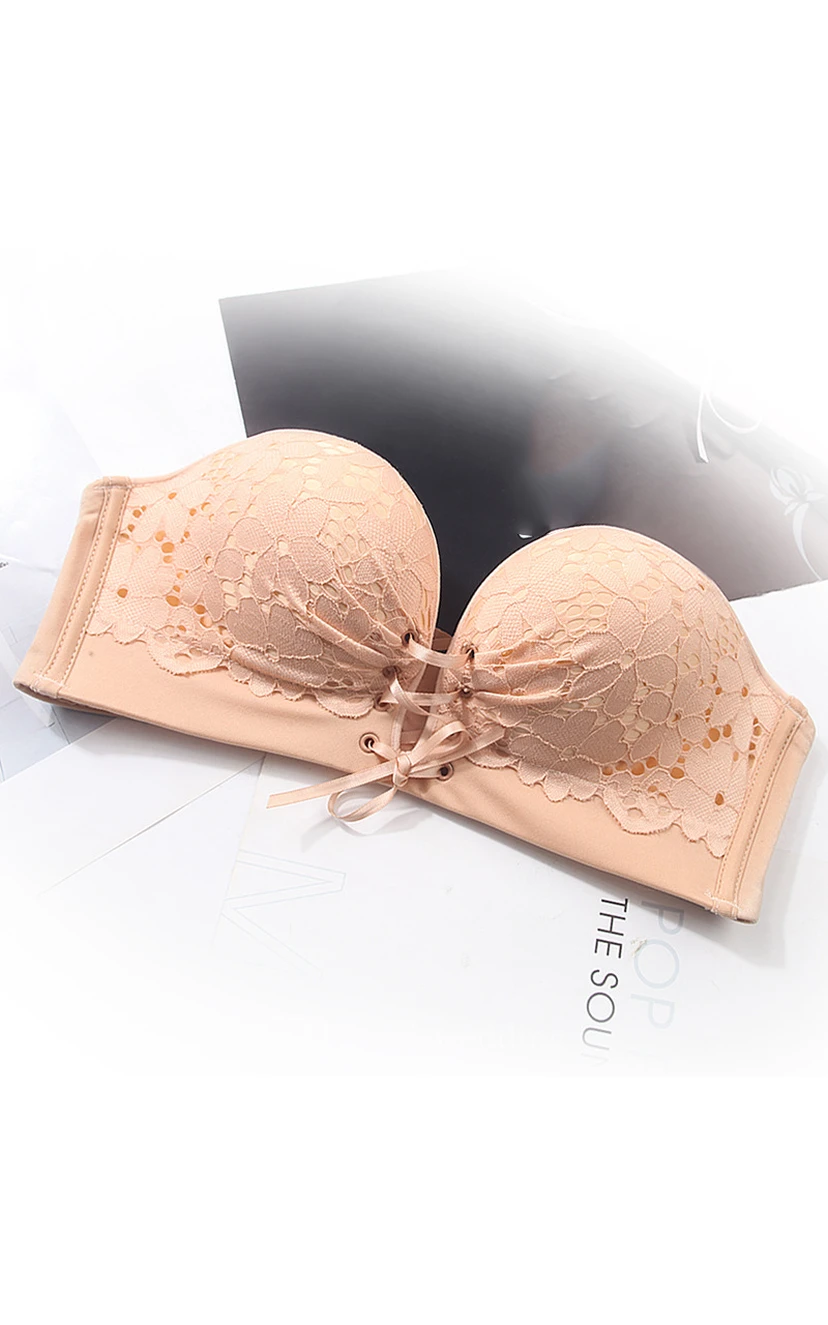 Elegant Appliqued Strapless Bra view 4