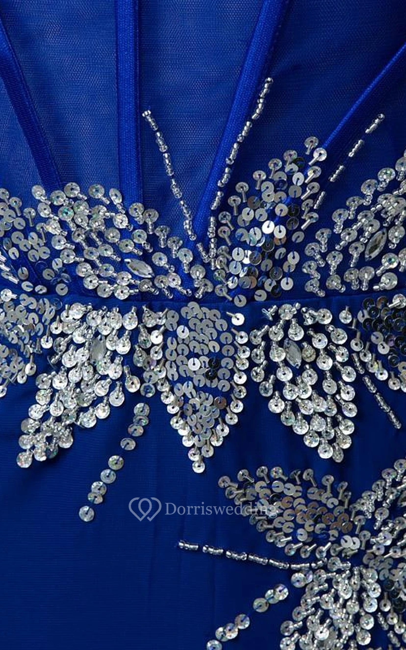 Sweetheart A-Line Beading Sequins Split-Front Prom Dress view 5