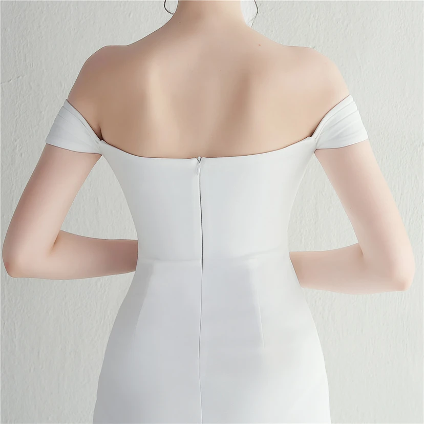 Cross-Border Supply schulterfreies, einseitig schulterfreies Kleid mit Schlitz für Nachtclub, Hochzeit oder Abendessen view 58