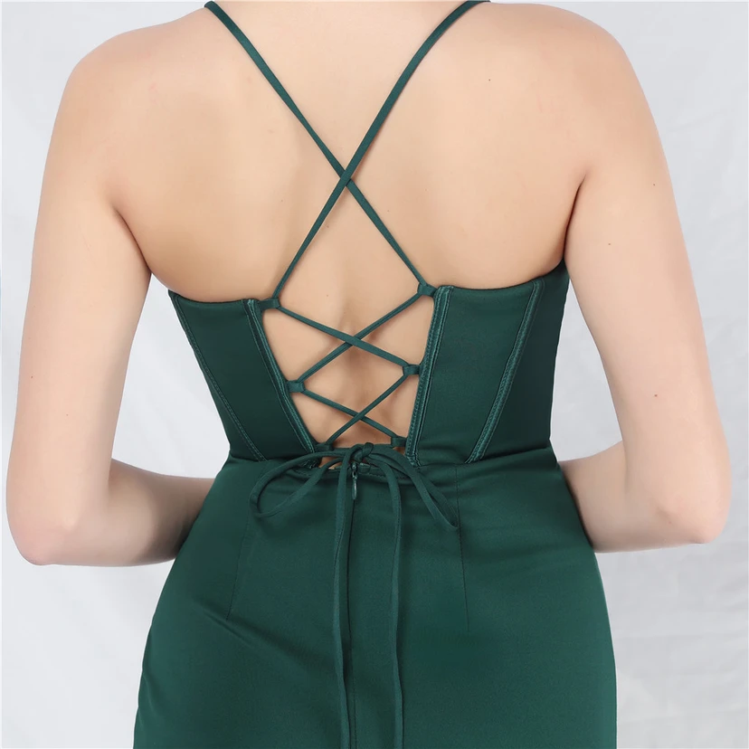 Palace Herringbone Vest High-End Sling Evening Dress view 47