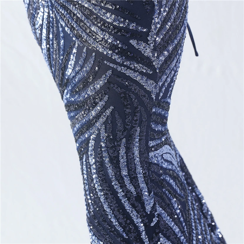 Palace Herringbone Waist Strap Heavy-Crafted Beaded High-End Evening Dress view 30
