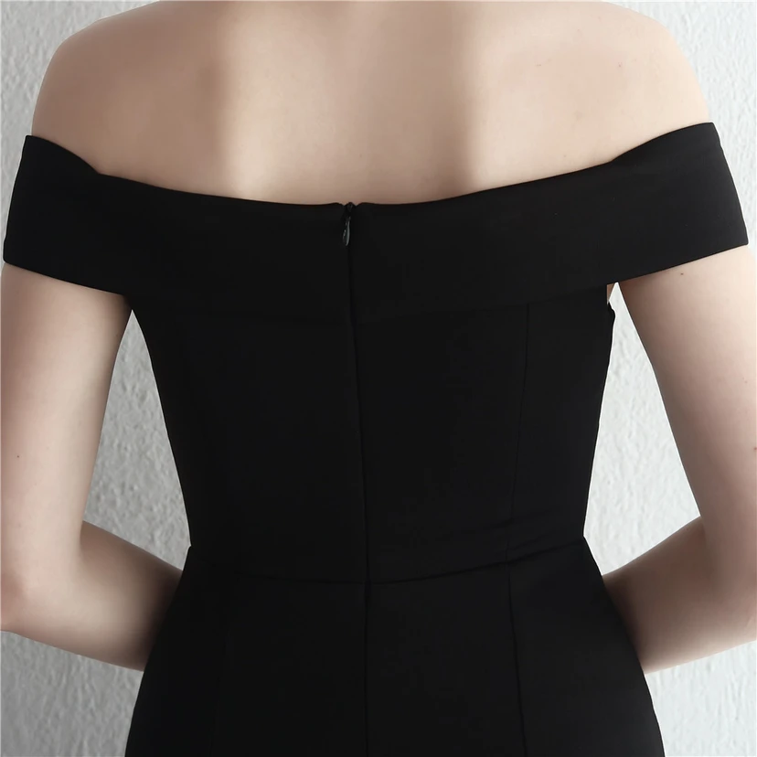 Vestido largo de satén ajustado de un solo hombro para cenas de celebridades, con falda de cola de pez ajustada, vestido de exhibición para modelos de autos de boda view 42