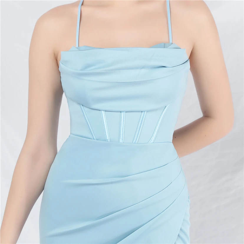 Vestido de noche de alta gama con tirantes y chaleco tipo espina de pescado Palace view 52