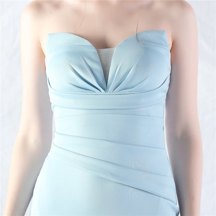 Craft Dress Sexy Off-Shoulder Wrapped Chest Satin Evening Dress view 40