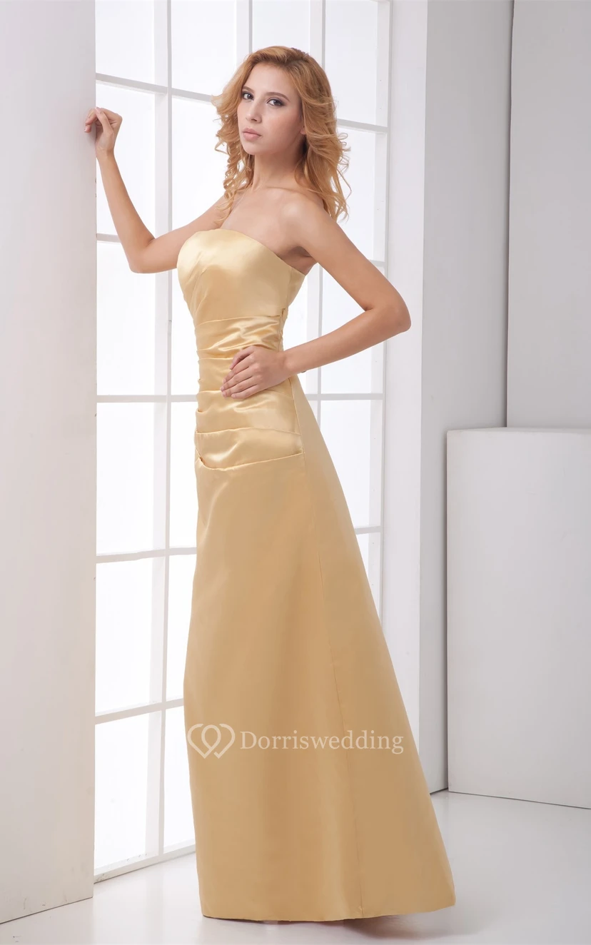 Romantic Maxi Sleeveless Strapless a Line Mother of the Bride Dresses view 3