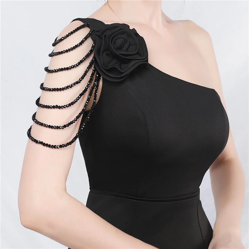 Craft Beading Flower Dinner Wedding Celebration Car Model Long Evening Dress view 77