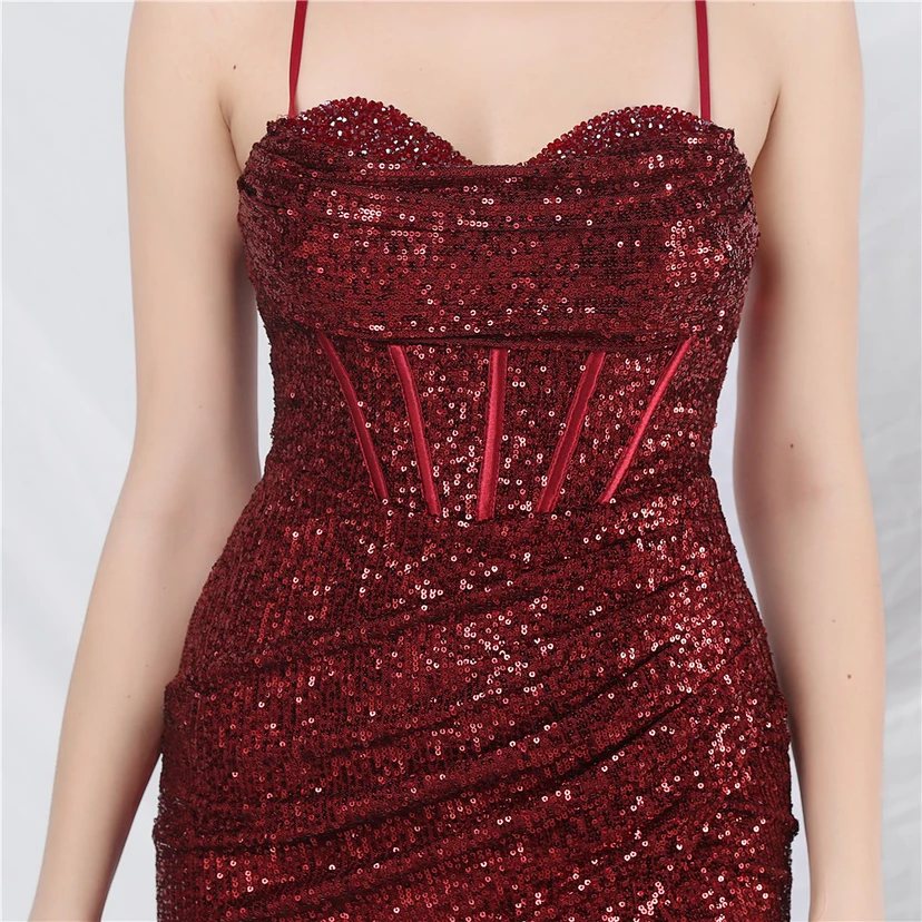 Palace Style Fishbone Waist Heavy Beading High-End Evening Dress view 17