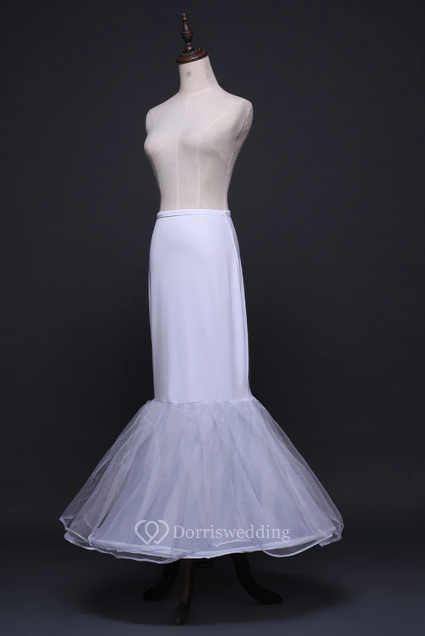 New Fishtail Tulle Petticoat with Elastic Belt Mesh Tulle Trailing Bone Wedding Dress Accessories view 2