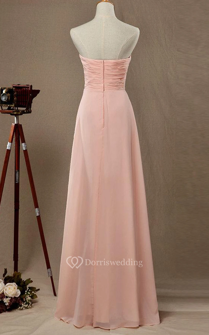 Empire Strapped Sweetheart Empire Chiffon&Satin Dress view 2