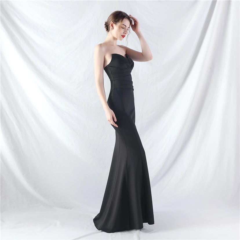 Craft Dress Sexy Off-Shoulder Wrapped Chest Satin Evening Dress view 51